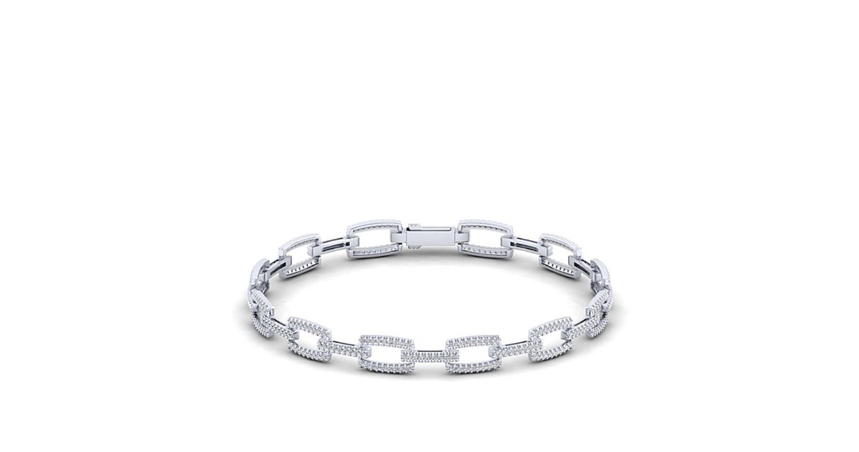 14k White Gold Tennis Diamond Bracelet