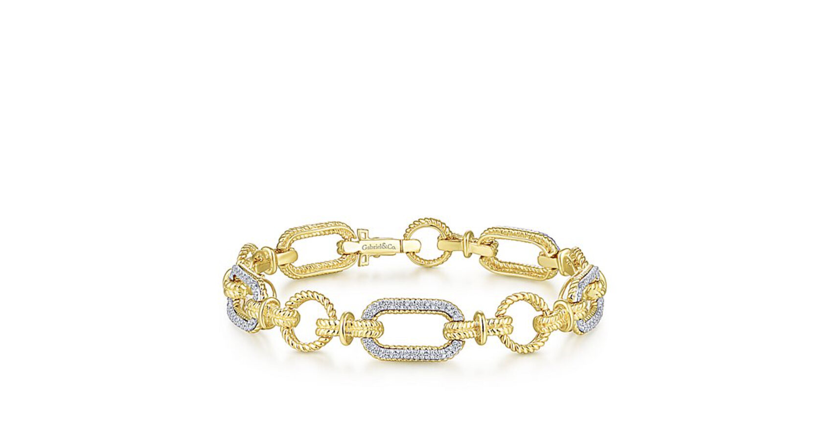 14k Yellowwhite Gold Tennis Diamond Bracelet